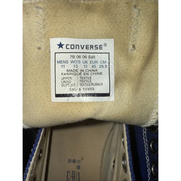 Vintage Converse Chuck Taylor All Star Blue Slip-On Canvas Shoes Men’s 11 - Picture 6 of 9